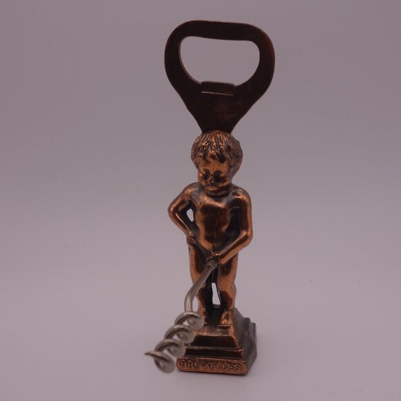 Bruxelles Manneken Pis Bottle Opener Cork Screw - Picture 1 of 14
